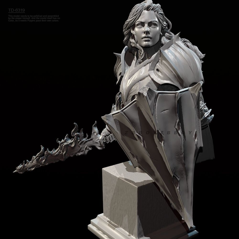 Model Kit Knight - 55mm 70mm Bust of A Female