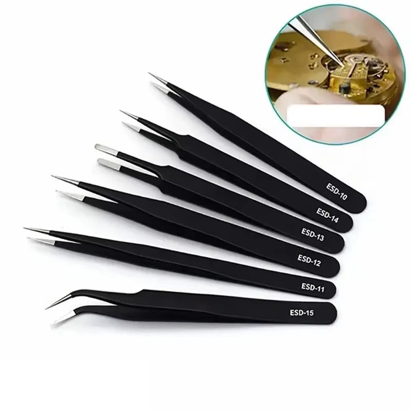 Model Kit Nippers - Precision Tweezers Set ESD Anti-Static Repair