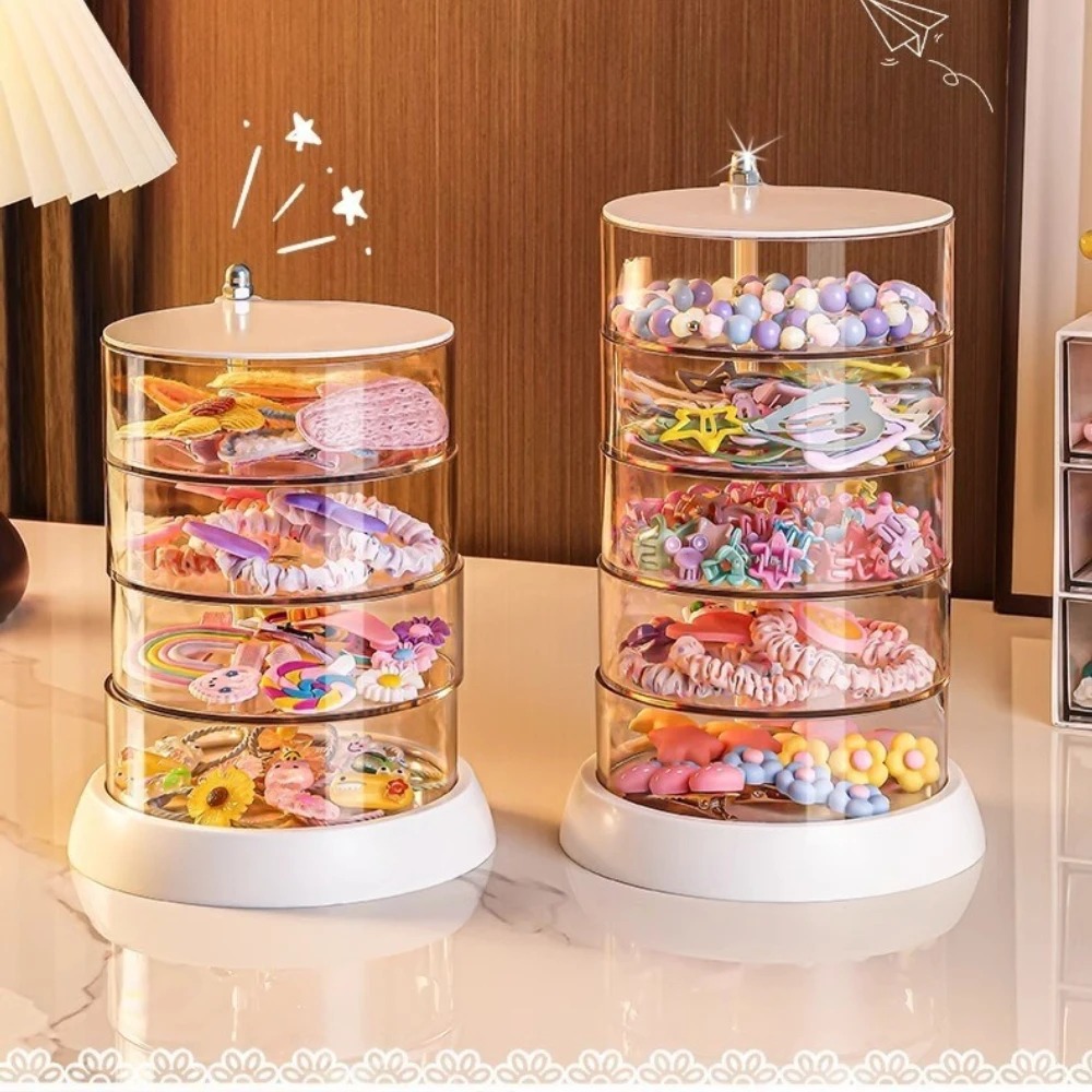 Model Kit Display - 360 Rotating Clear Hair Accessory Organizer