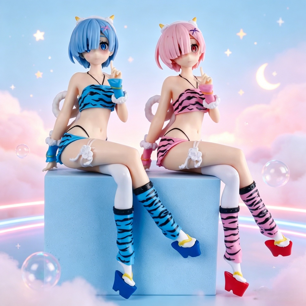 Model Kit Hatsune Miku - Anime Figure pajamas Leopard Bikini Sitting
