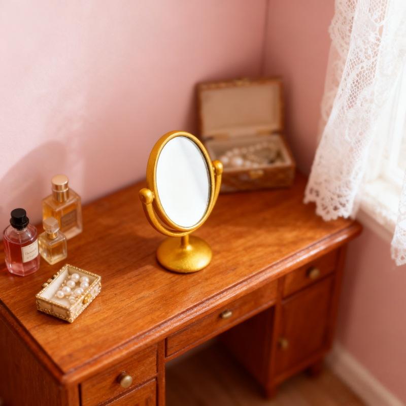 1Pcs Miniature Retro Mirror Dr - Model Kit Vintage ulasan dan harga