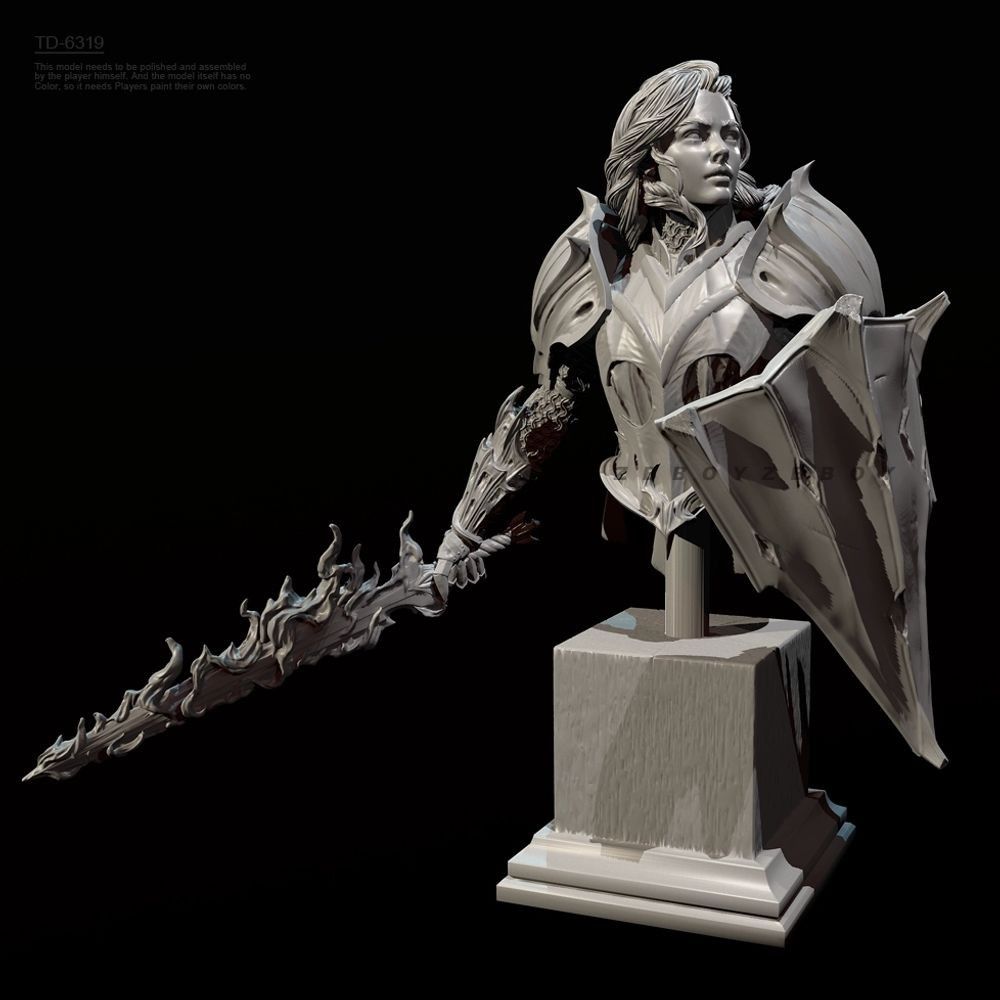 55mm 70mm Bust of A Female Kni - Model Kit Knight ulasan dan harga