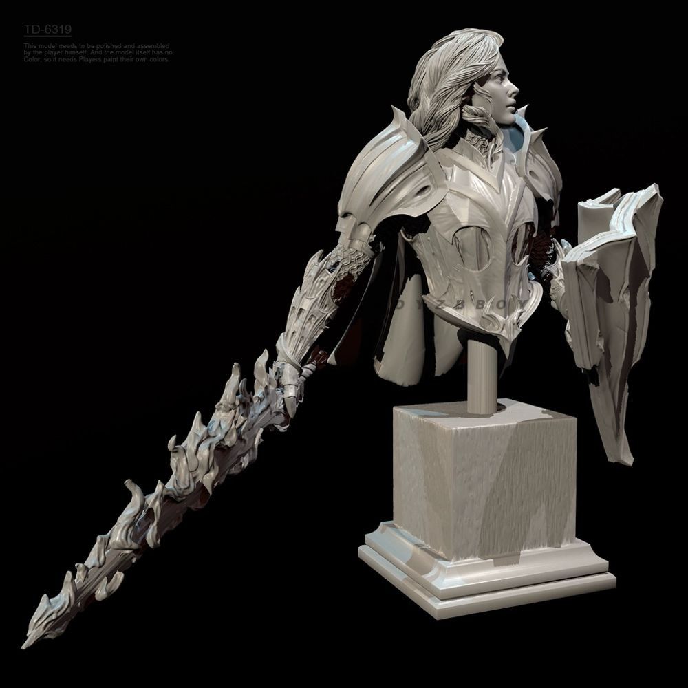 55mm 70mm Bust of A Female Kni - Model Kit Knight ulasan dan harga