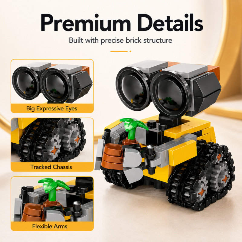 Mini Robot Building Blocks Set - Model Kit Display ulasan dan harga