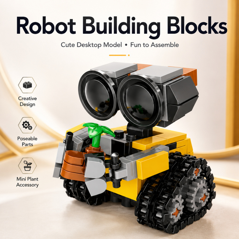 Mini Robot Building Blocks Set - Model Kit Display ulasan dan harga