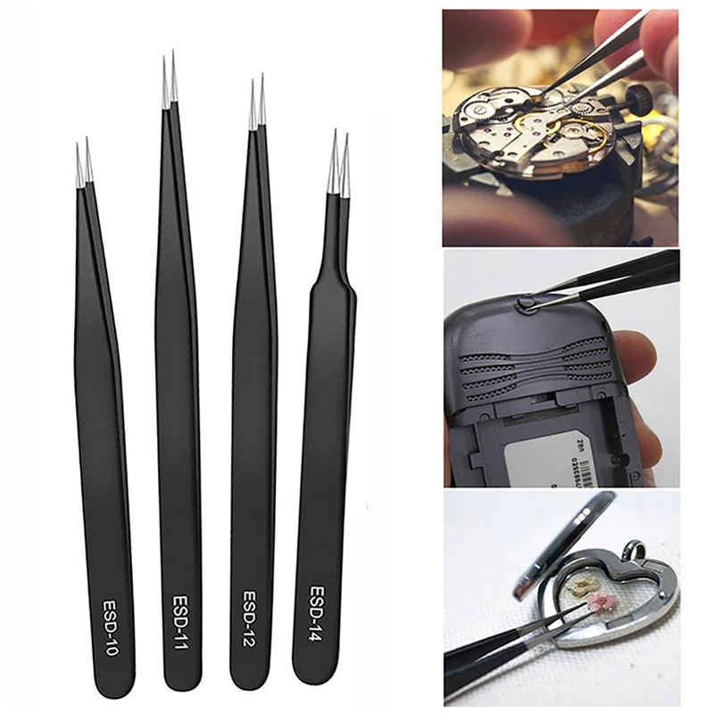 Precision Tweezers Set ESD Ant - Model Kit Nippers ulasan dan harga