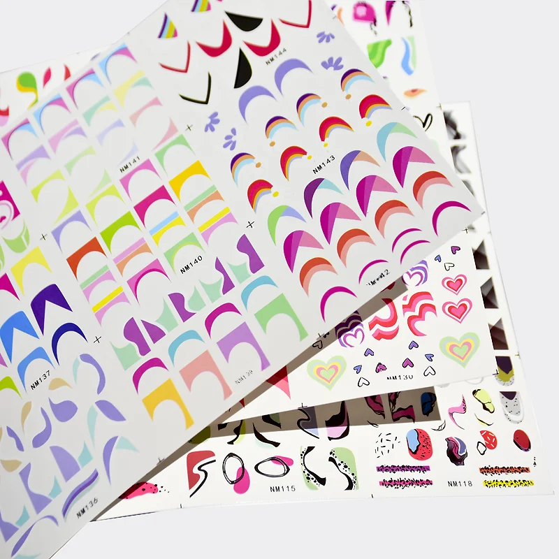 French Tips Nail Slider Sticke - Waterslide Decal Paper ulasan dan harga