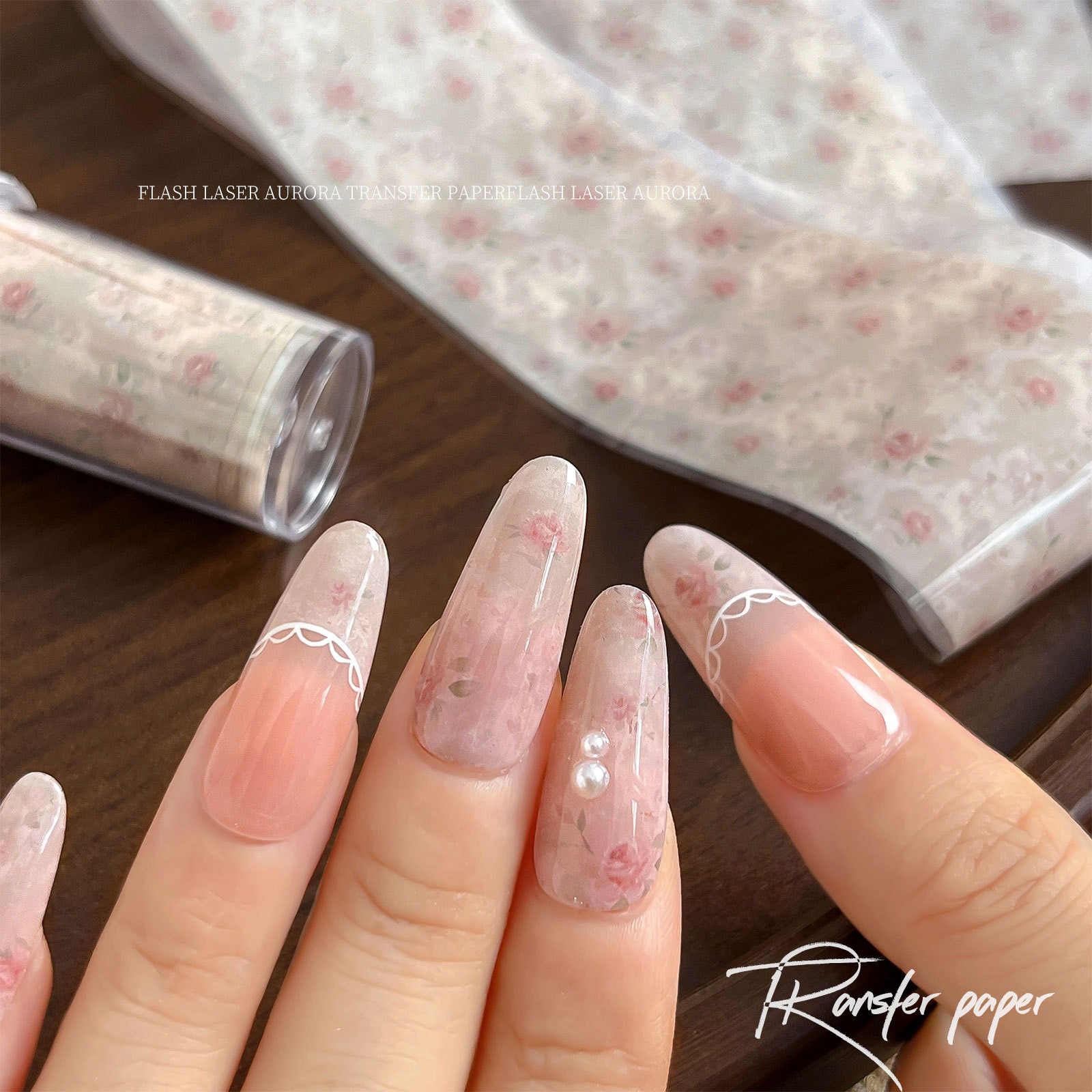 100cm Floral Nail Transfer Pap - Waterslide Decal Paper ulasan dan harga