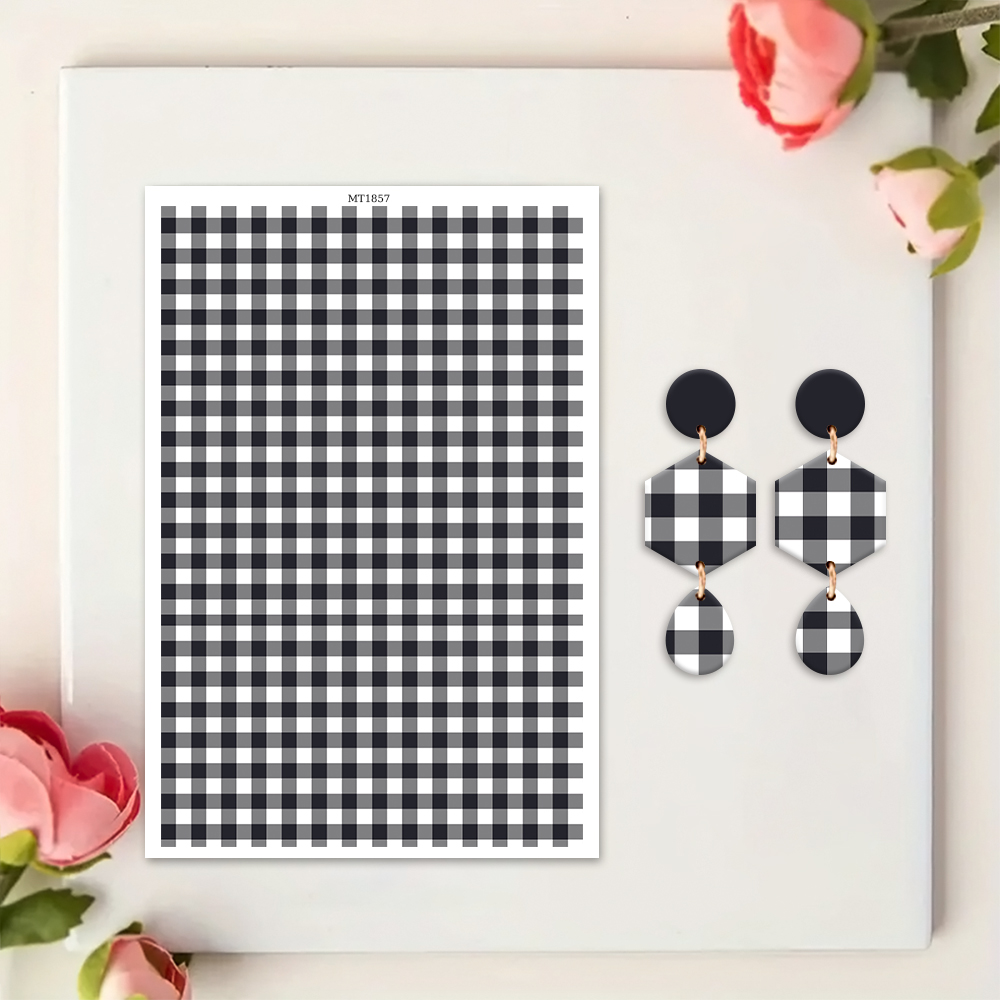 Plaid Leopard Marble Swirl Pat - Waterslide Decal Paper ulasan dan harga