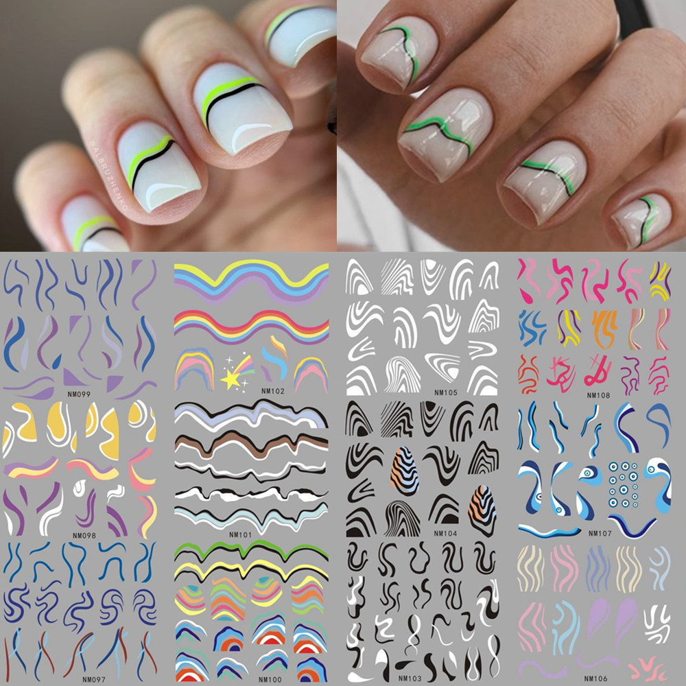 French Tips Nail Slider Sticke - Waterslide Decal Paper ulasan dan harga