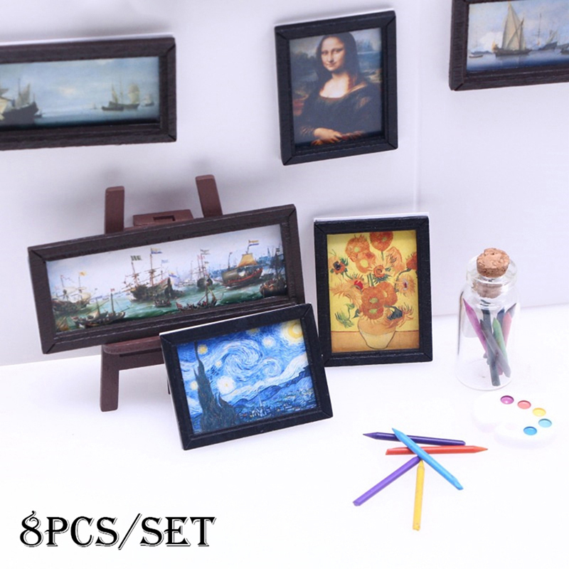 8Pcs/Set 1:12 Dollhouse Miniat - Model Kit Vintage ulasan dan harga