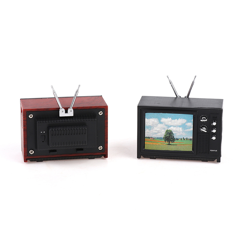 1pc 1/12 Dollhouse Mini Televi - Model Kit Vintage ulasan dan harga