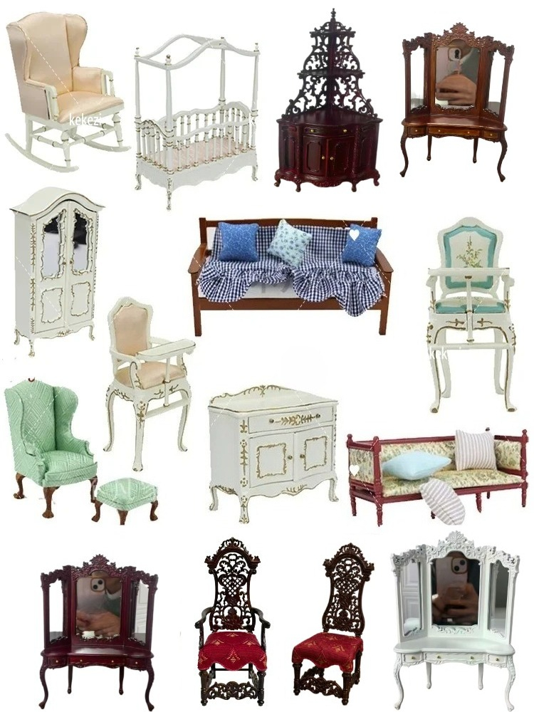 Miniature Dollhouse Furniture  - Model Kit Vintage ulasan dan harga