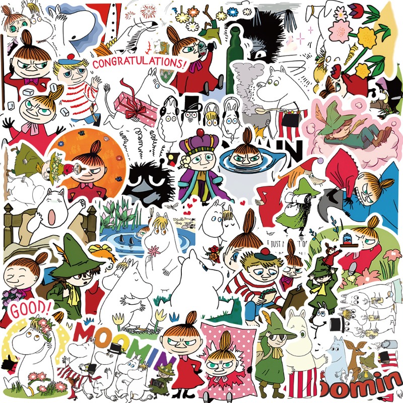 New Moomin Valley 50PCS Sticke - Model Kit New ulasan dan harga