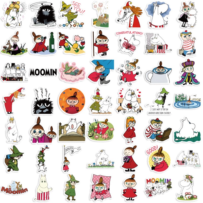 New Moomin Valley 50PCS Sticke - Model Kit New ulasan dan harga
