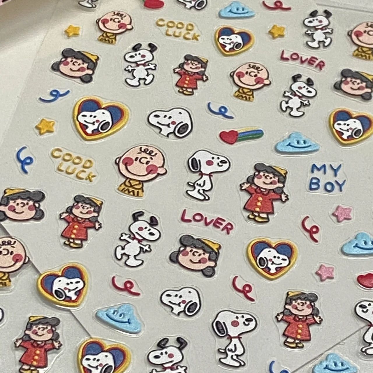 Cartoon Snoopy Embossed 3D Rel - Waterslide Decal Paper ulasan dan harga